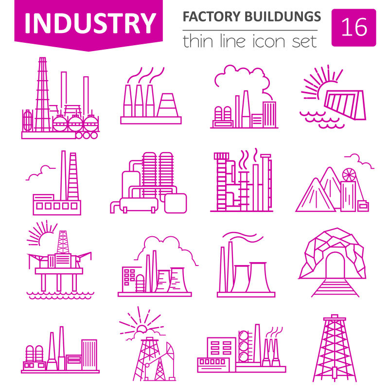 矢量的建筑形状图标集