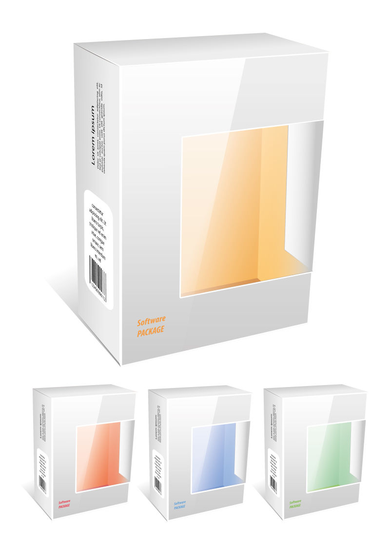 空白包装盒矢量