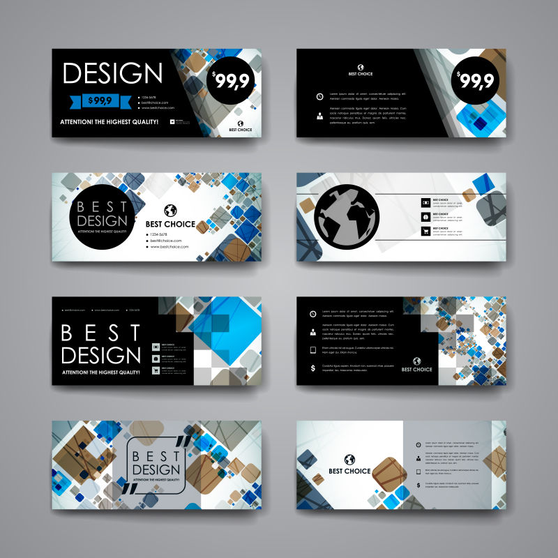 矢量抽象几何风格的海报设计