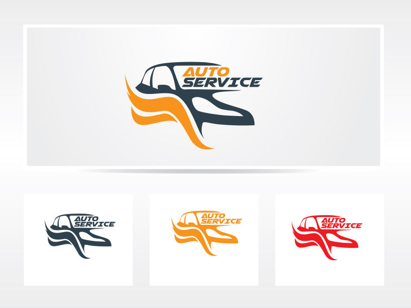 矢量的汽车服务图标设计