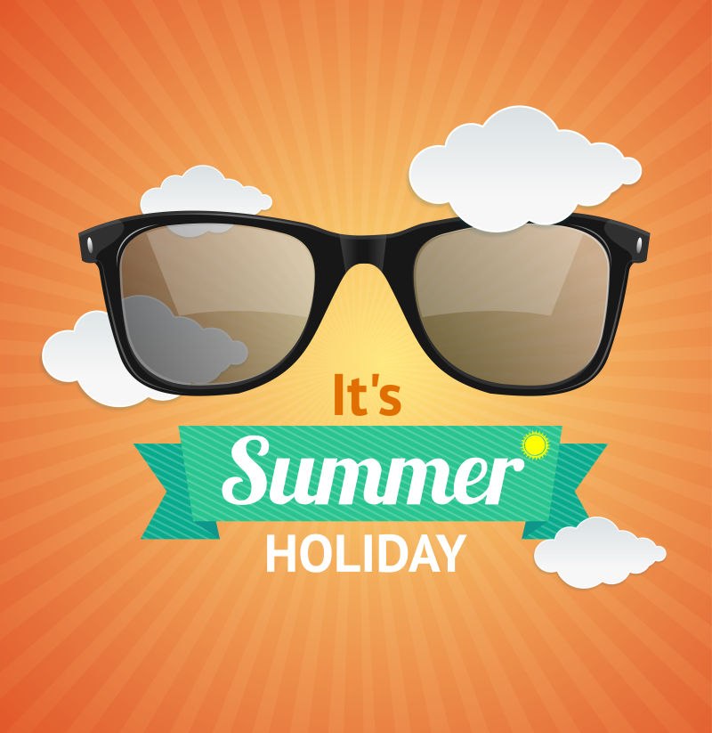 矢量的太阳镜插图设计