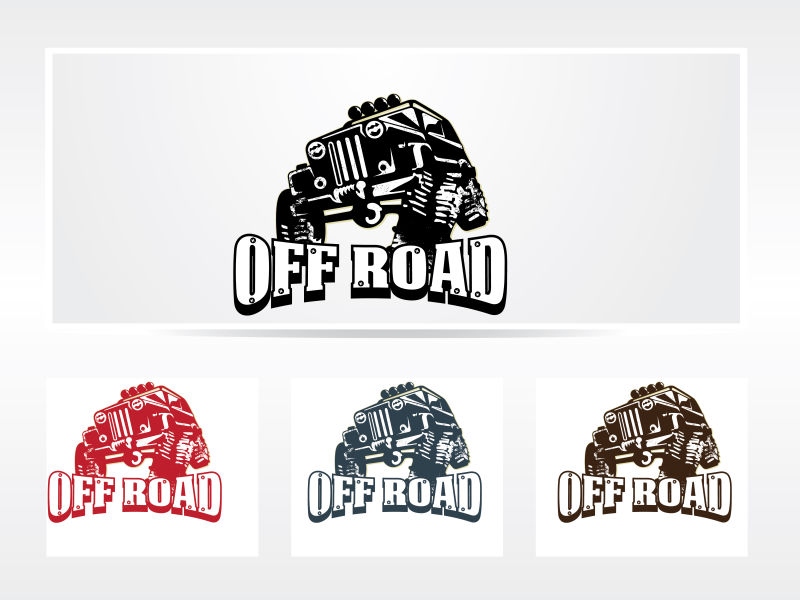 矢量的越野车logo设计