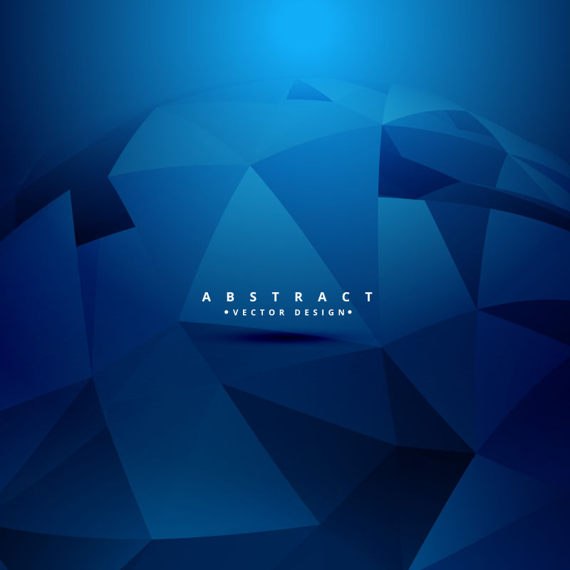 抽象的蓝色几何三维形状矢量背景