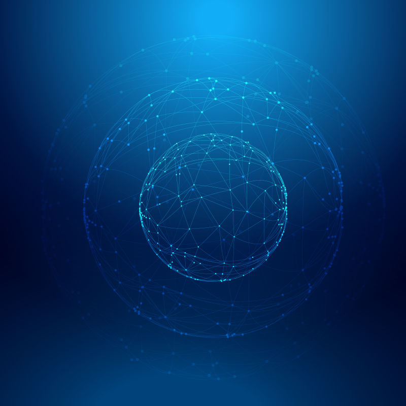 矢量的抽象蓝色点状图案背景