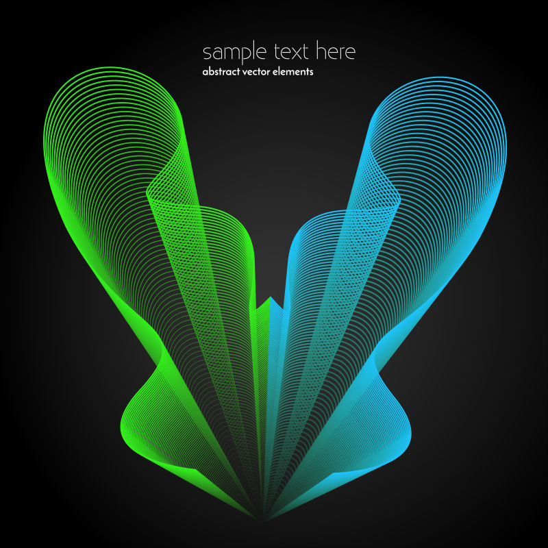 创意矢量抽象彩色光线插图背景