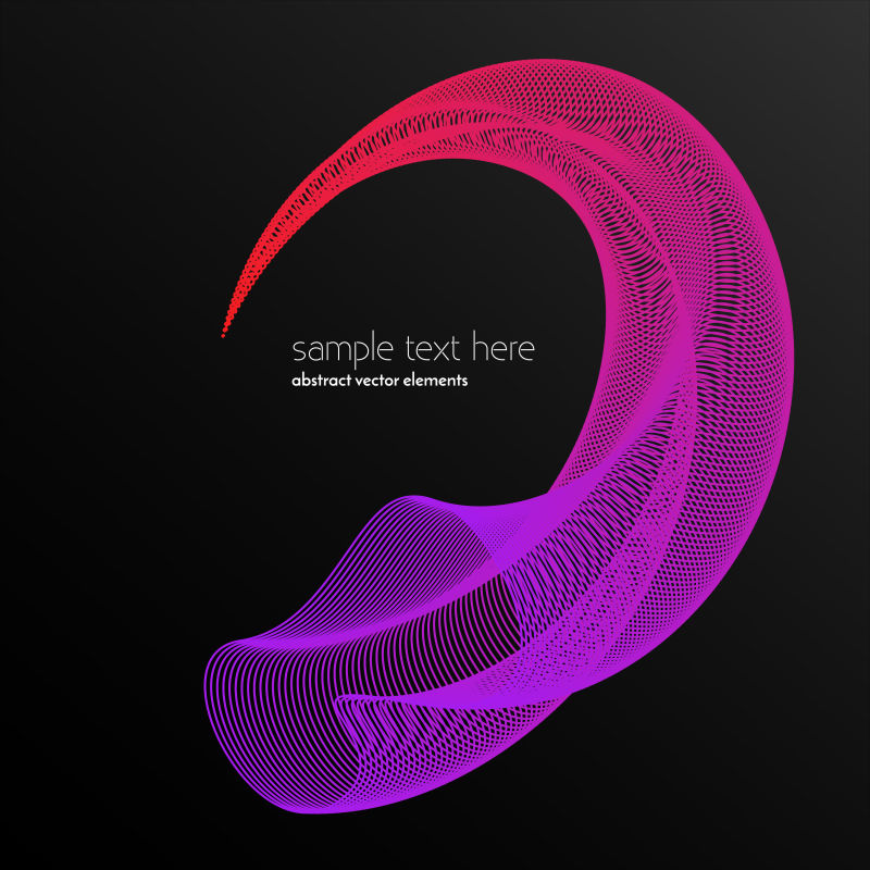 矢量光线流线型的公羊角的插图