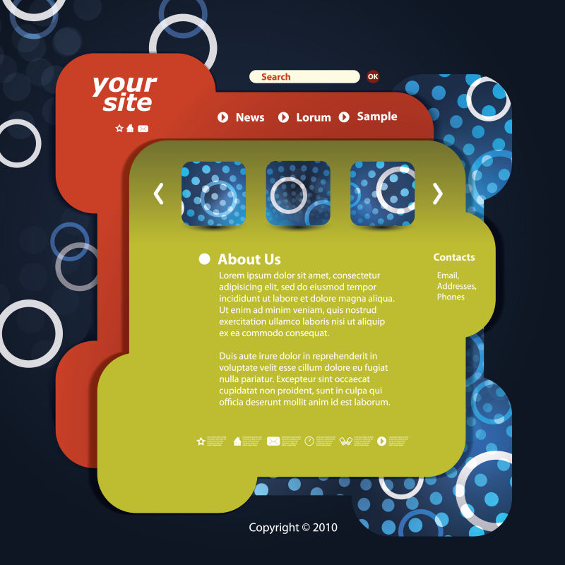 创意矢量现代主页设计