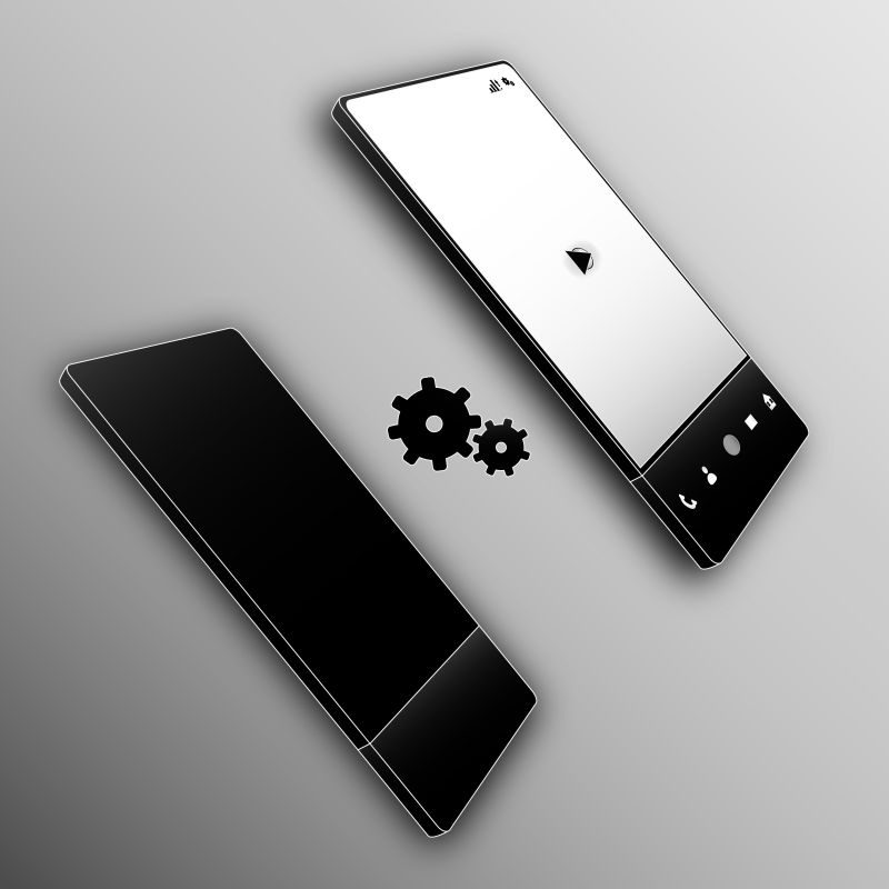 创意矢量现代智能手机设备