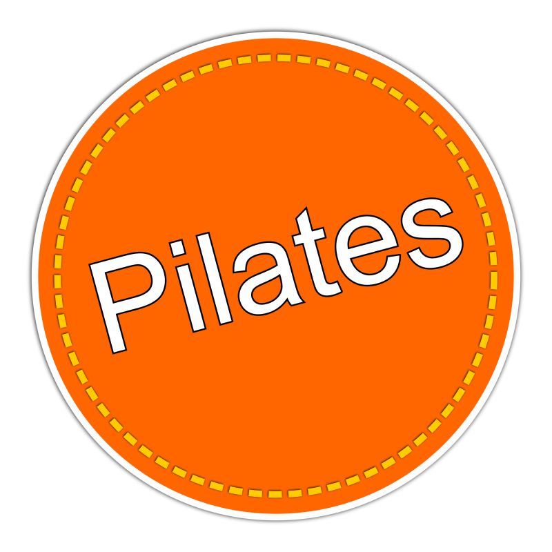 矢量的橘色普拉提标识设计