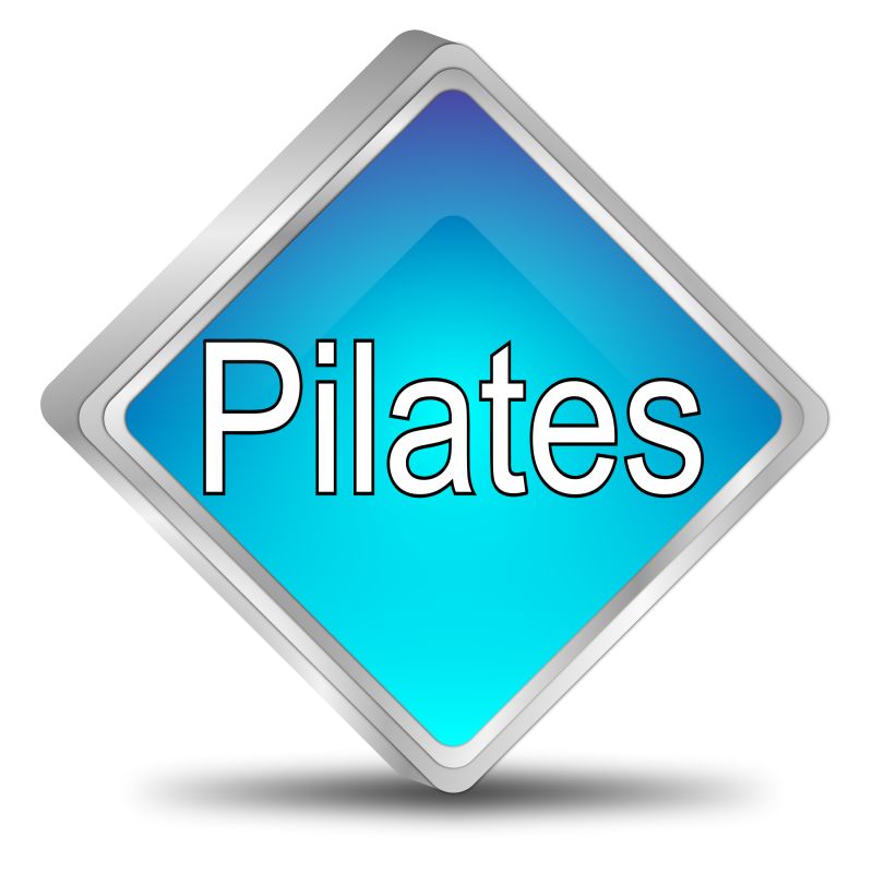 矢量的蓝色普拉提图标