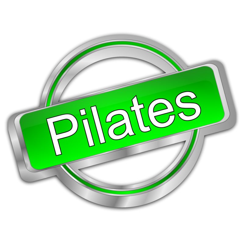 矢量的绿色普拉提标签