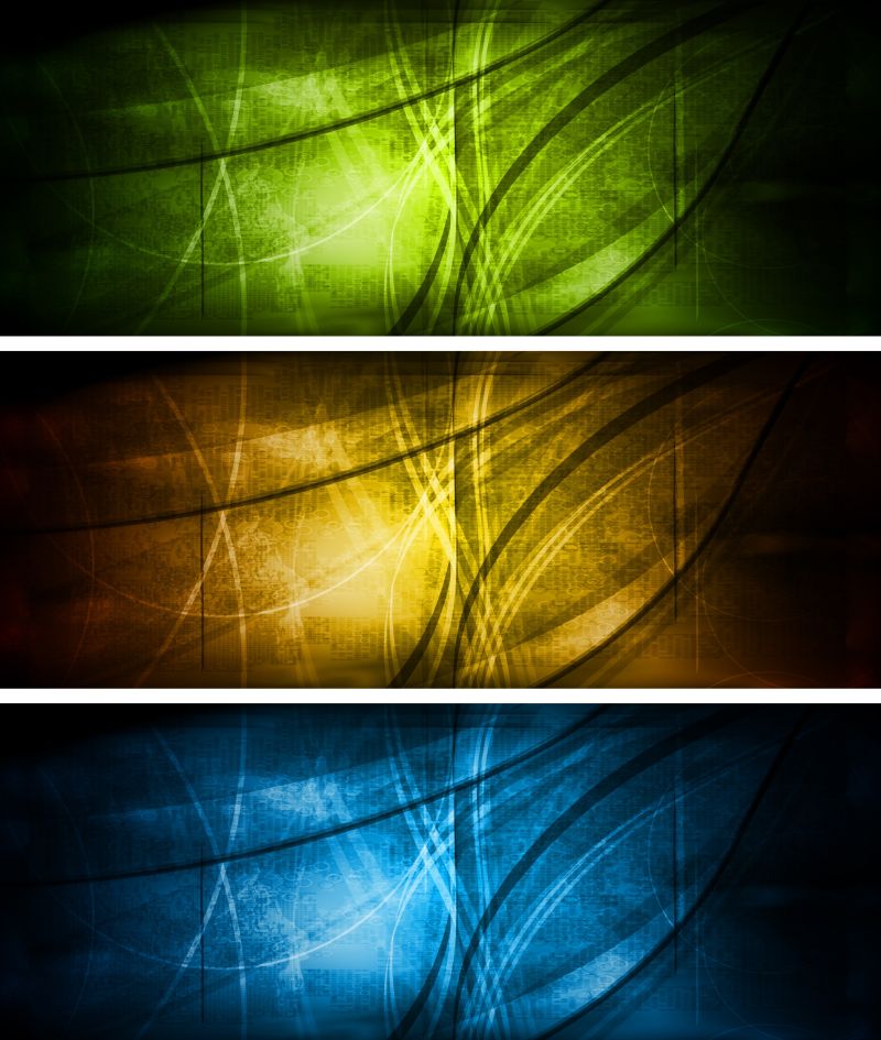 矢量的抽象横幅图案