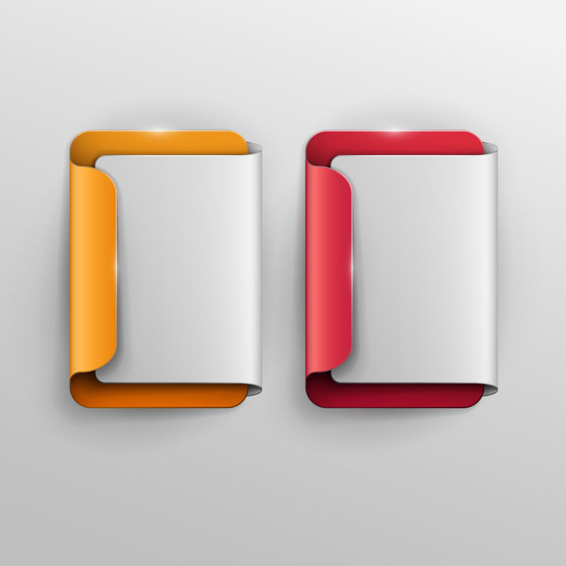 彩色的空白矢量标签