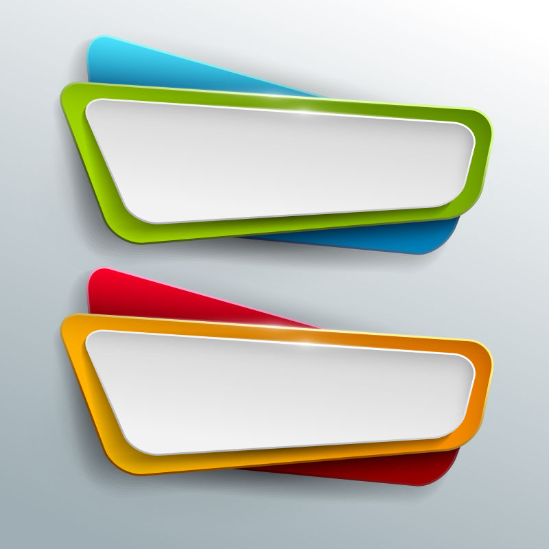 矢量彩色标签设计