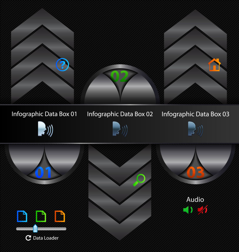 黑色条形图案的矢量信息图表