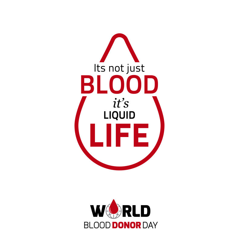 献血主题标语矢量设计