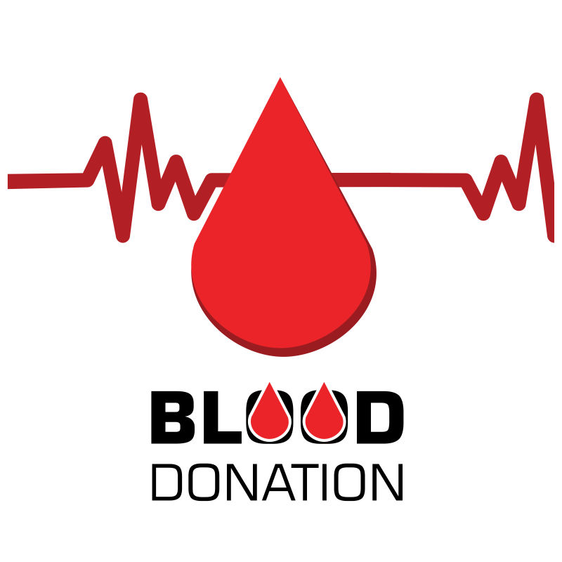 红色血滴形状矢量插图设计