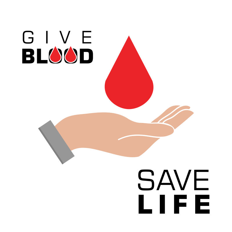 矢量的献血概念插图设计