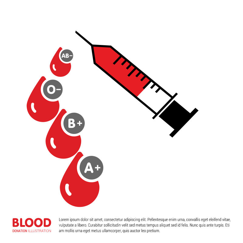 宣传献血的矢量插图设计