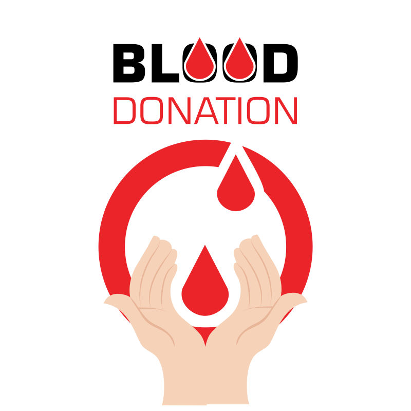 矢量的献血宣传插图