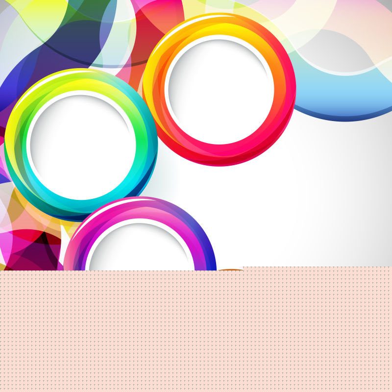 绚丽的矢量彩色圆环背景