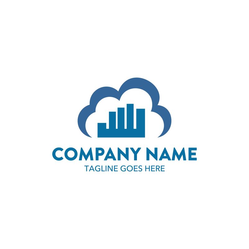 云型的矢量金融公司标志设计