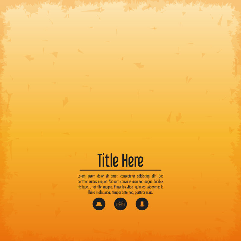 矢量橙色斑驳的封面设计