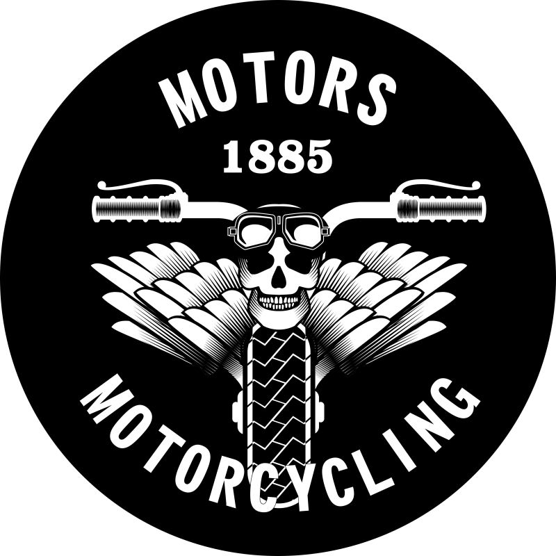 矢量的摩托车徽章设计