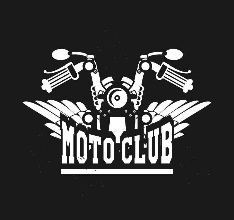 矢量的摩托车俱乐部徽章设计