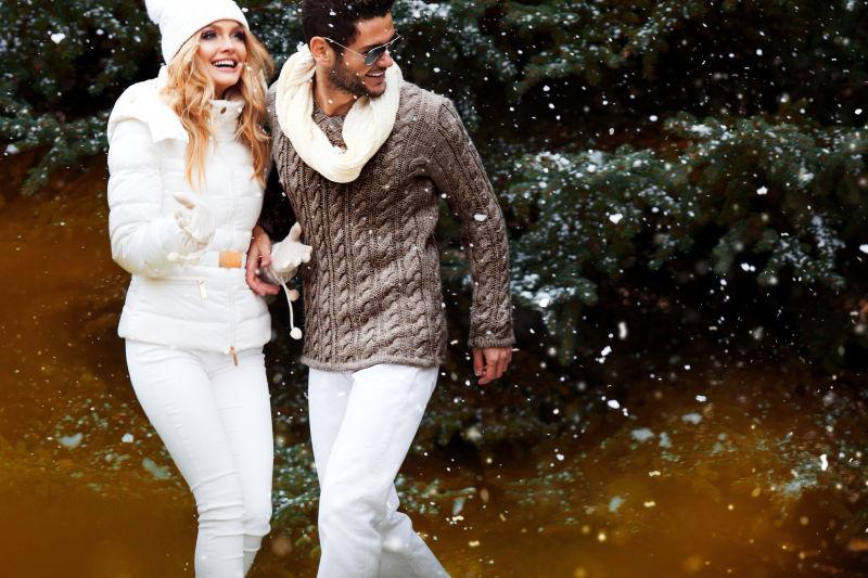 帅气美丽的幸福情侣