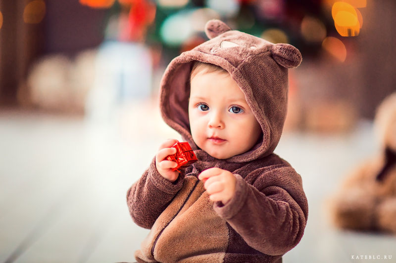 圣诞节里的可爱宝宝