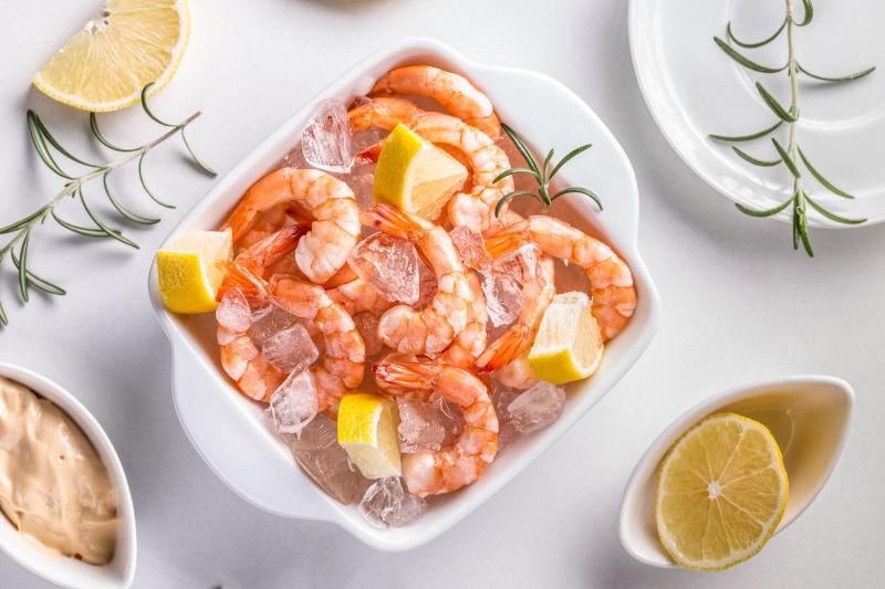 美味的冰鲜鲜虾