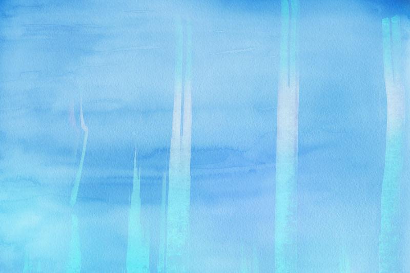 水彩画的蓝色背景