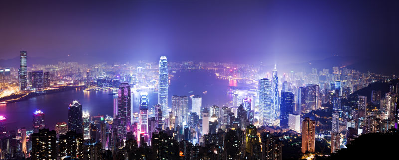 香港的七彩夜晚