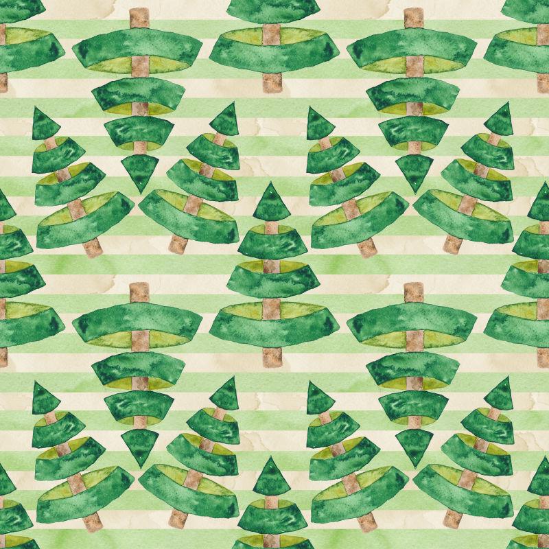 无缝圣诞树背景