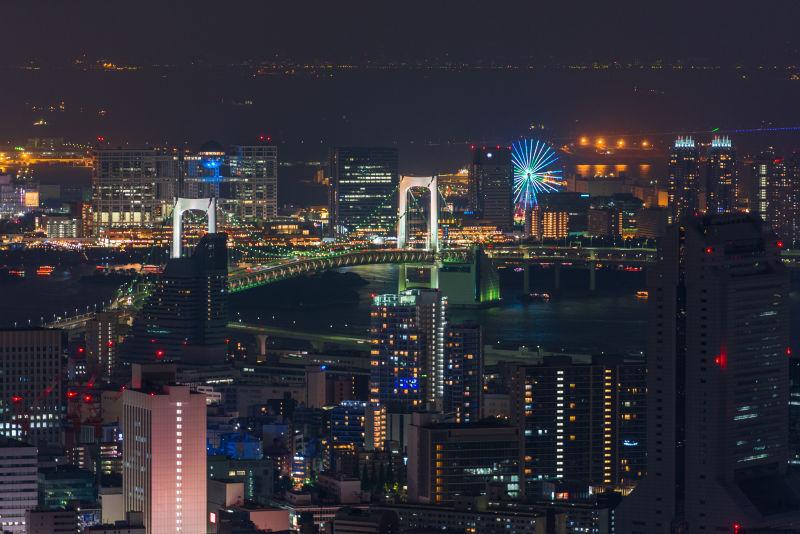 横滨市美景滨水区鸟瞰图
