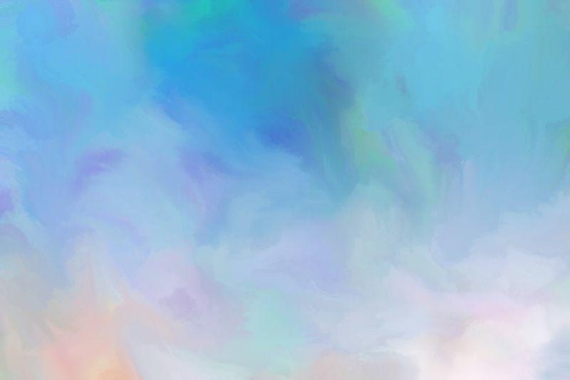 浅色天空艺术油画