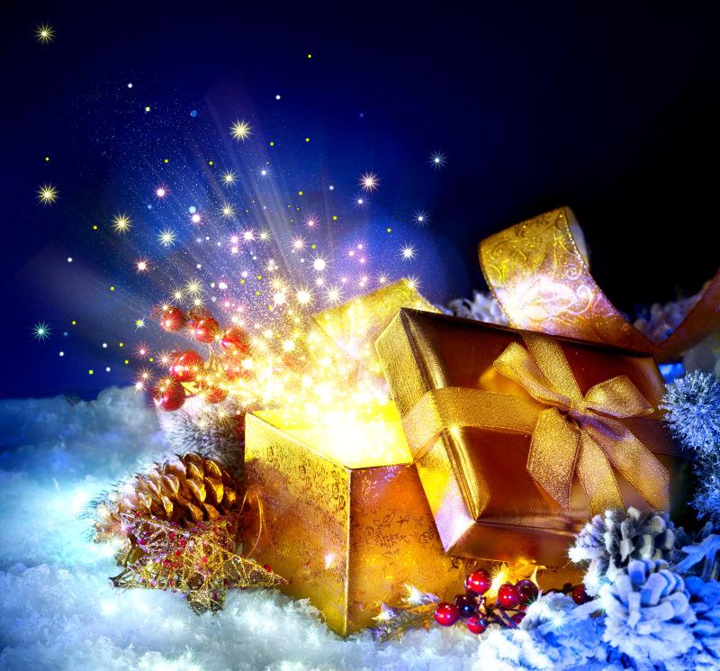 带奇迹的圣诞礼物盒
