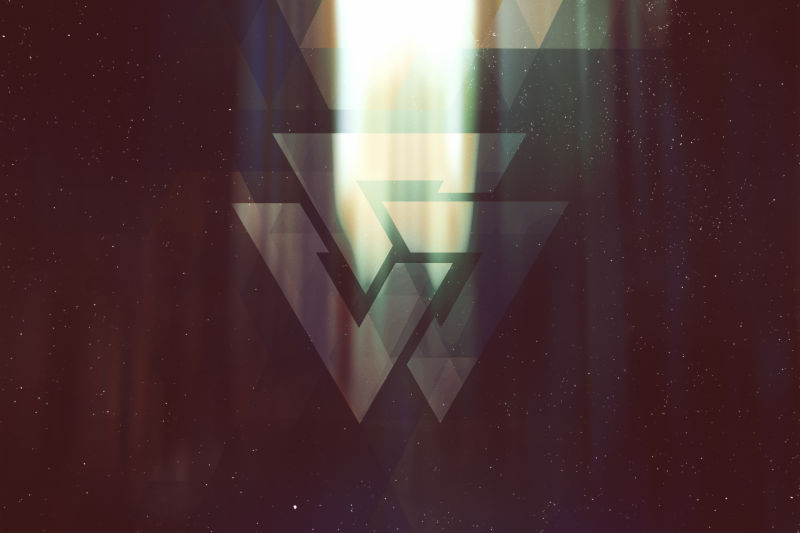 闪耀的抽象三角形纹理图案背景