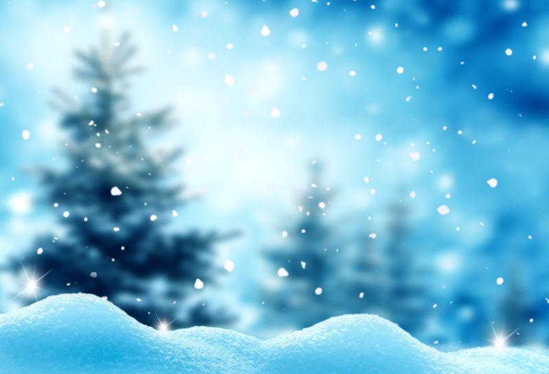 冬季雪地背景图片 雪与模糊的圣诞冬天背景素材 高清图片 摄影照片 寻图免费打包下载