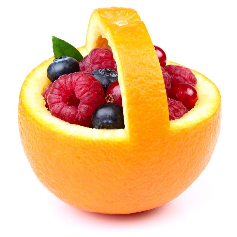 橙子皮中的各种水果