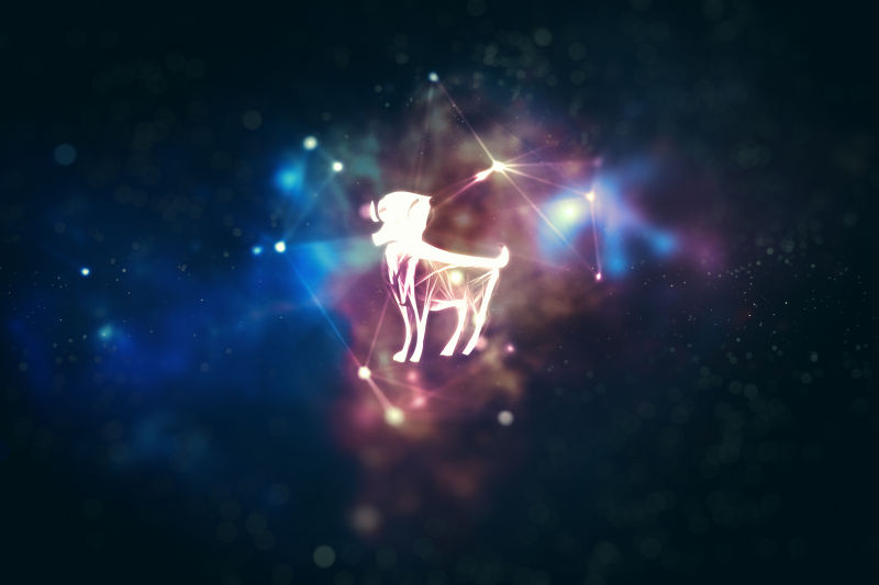 十二星座之摩羯座抽象背景