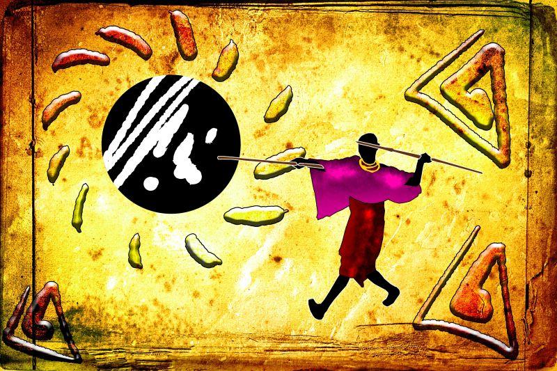 传统壁画上的抽象元素