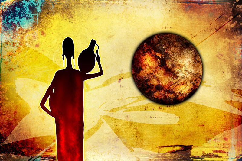 美丽的非洲传统壁画