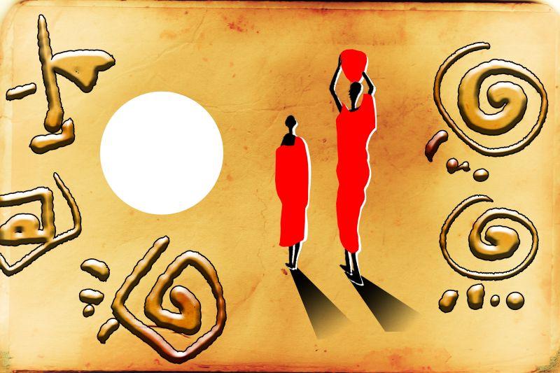 非洲复古艺术壁画