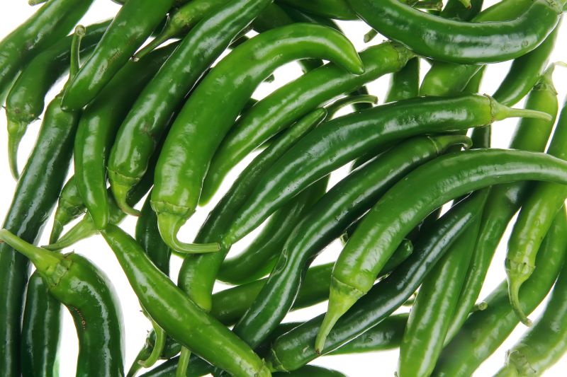 很新鲜的青辣椒