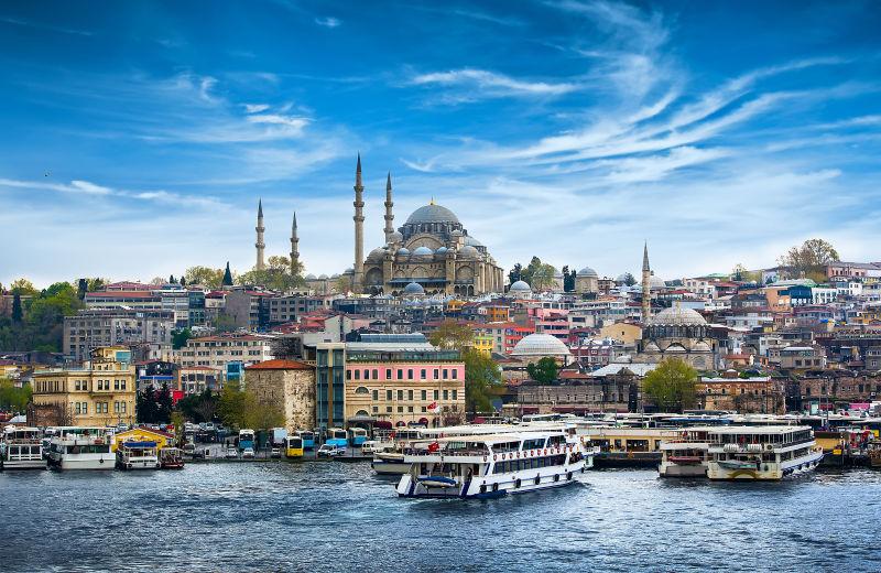 伊布尔首都土耳其东部旅游城市蓝色天空