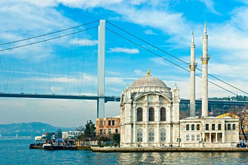 奥塔科伊清真寺和博斯普鲁斯海峡的大桥