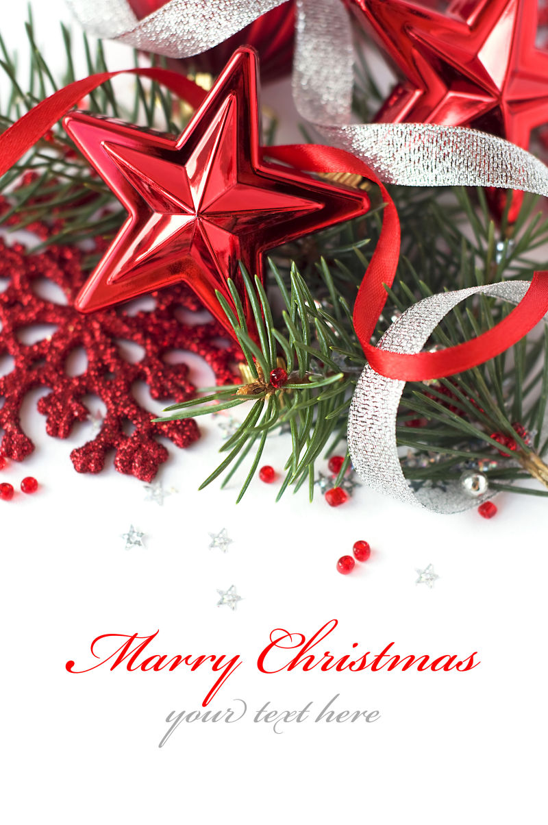 漂亮的圣诞装饰小星星