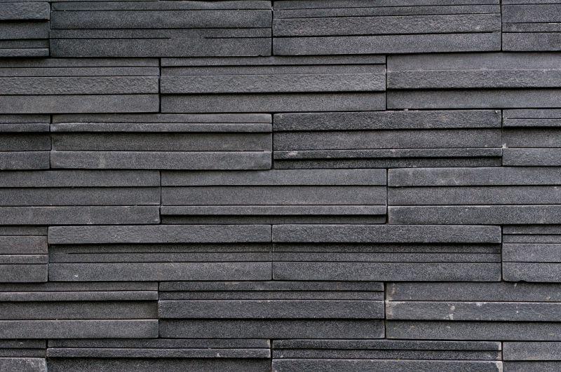 黑色石板墙纹理背景